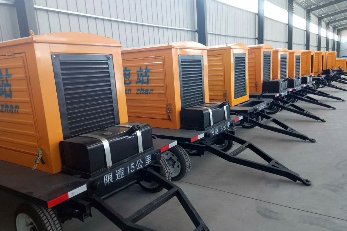 五家渠发电机租赁施工现场